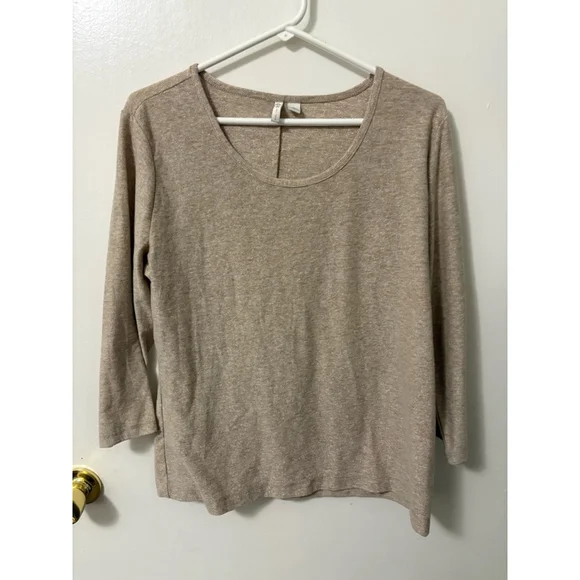 Cato Women’s Gold Shimmer Blouse long sleeve size Large - Picture 2 of 10